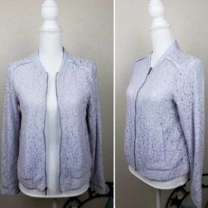 LC Lauren Conrad | Women's Bomber Jacket Lace Long Sleeve  Size 12